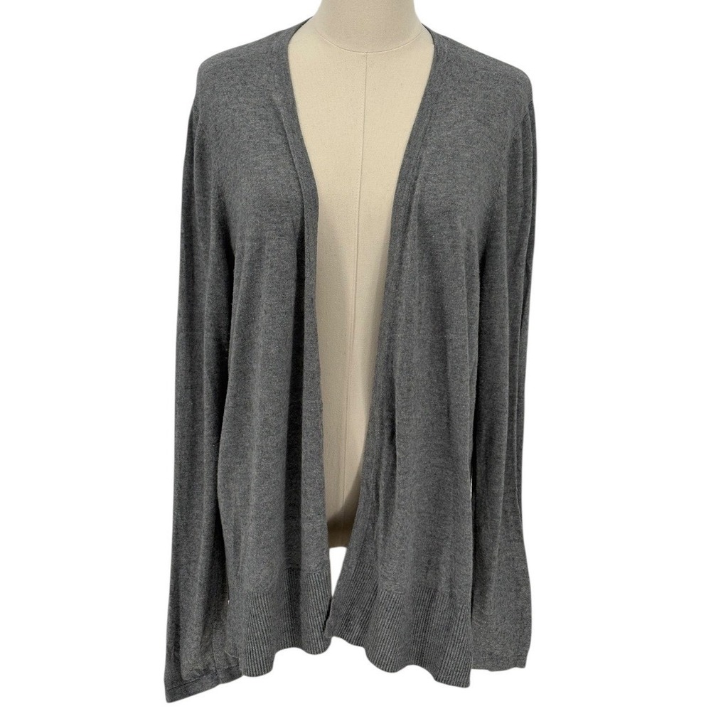 Ann Taylor Factory Gray Knit Open Front Cardigan Sweater XXL
